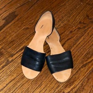 Madewell Black Flat Sandals